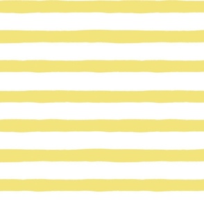 Buttercup Yellow White Stripes