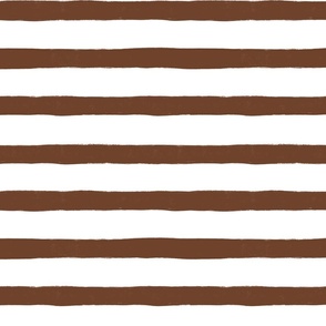 Cinnamon Brown White Stripes