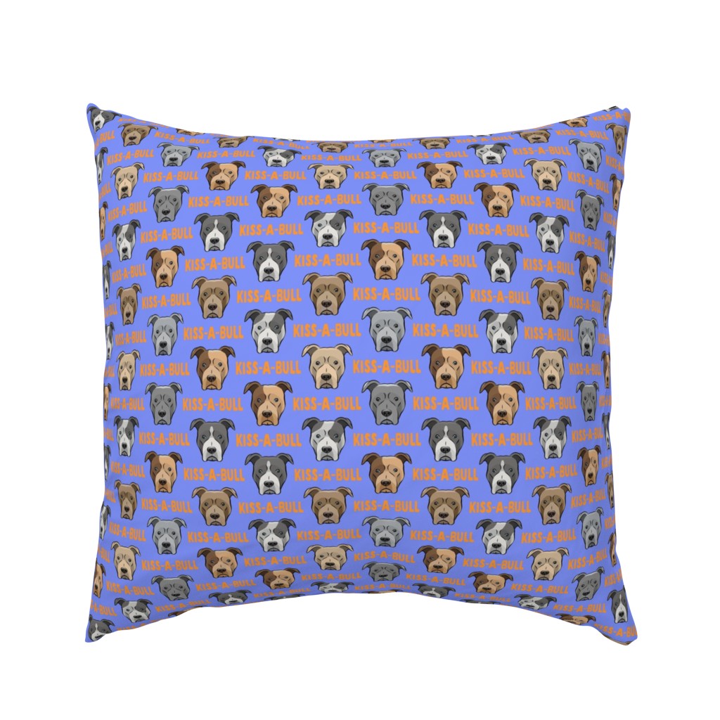 Kiss-a-bull - pit bulls - American Pit Bull Terrier dog - blurple/orange - C21