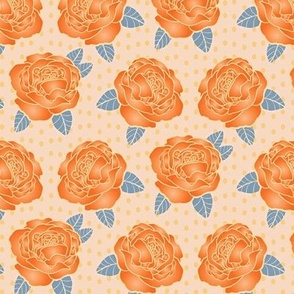 Orange Roses and Polka Dots