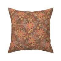 Autumn flowers and berries - warm fall floral - small scale