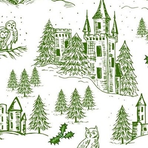 Medieval Winter Forest Green