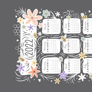 Florals and Bees 2022 Calendar