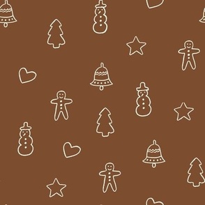 Christmas Gingerbread Cookies - Dust brown