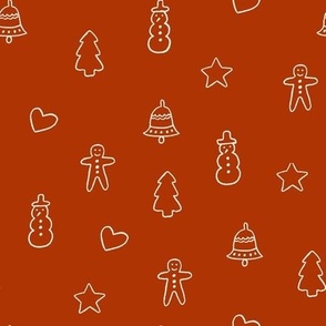Christmas Gingerbread Cookies - red