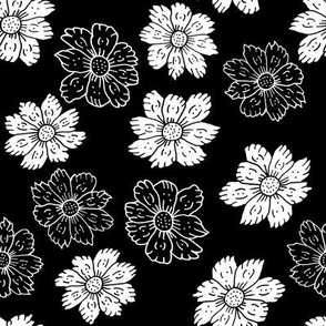 Black and White Floral