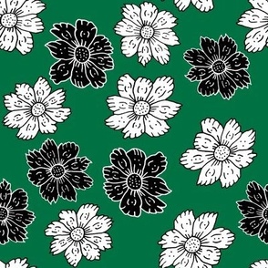 Forest Green Floral