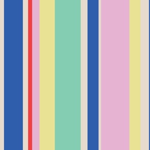 STRIPES_Blue Green Banana Pink Red_70's
