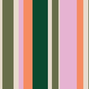 STRIPES_Green Orange Pink_70's