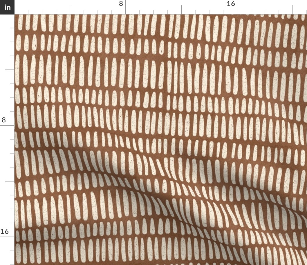 Mud cloth short stripes - Chocolate brown