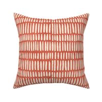 Mud cloth short stripes - Burnt orange