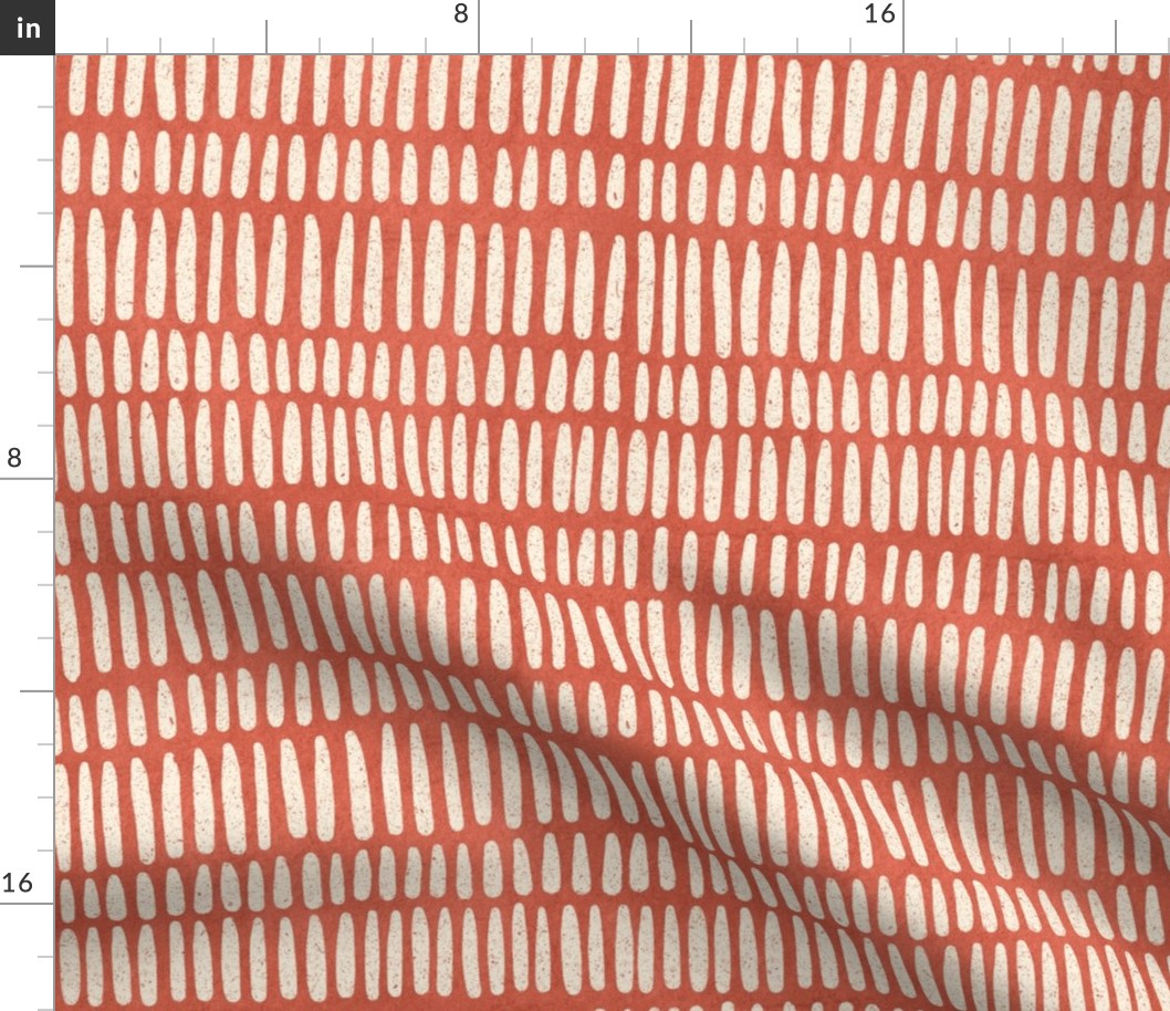 Mud cloth short stripes - Burnt orange