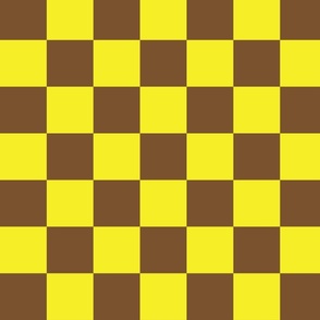 CHECKERED_brown yellow