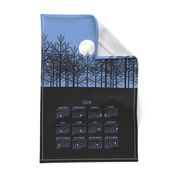 2024 full moon calendar tea towel and wall hanging