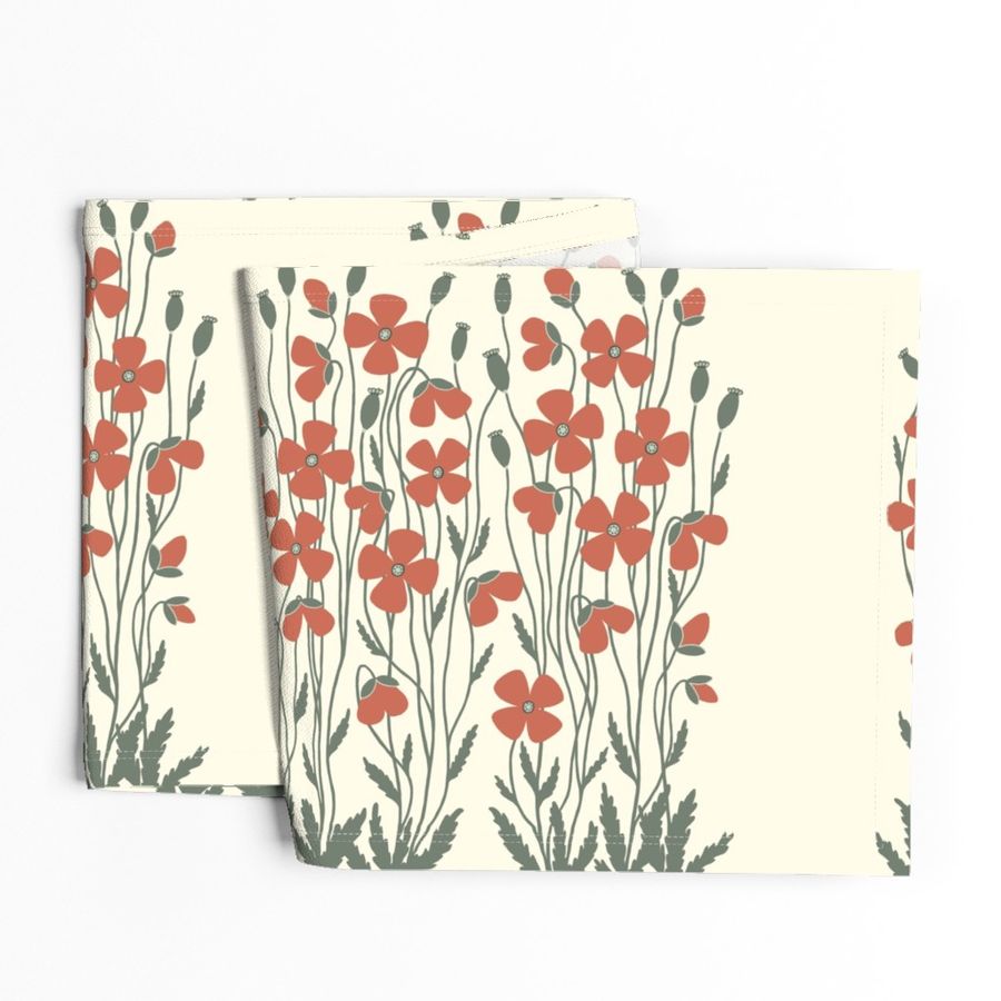 2025 calendar - retro poppies