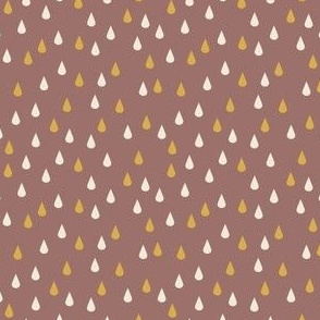 Small // Dewdrops Gather: Raindrop Coordinate - Burlwood Purple