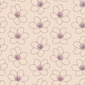 Large // Blooming Blossom: Flower Petals - Pale Peach Pink