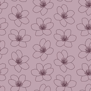 Large // Blooming Blossom: Flower Petals - Dawn Purple