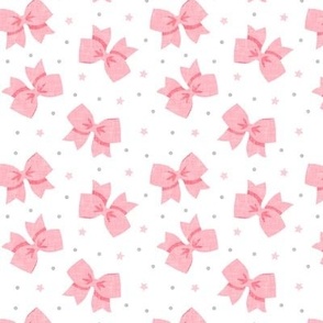 pink cheer bows - LAD21