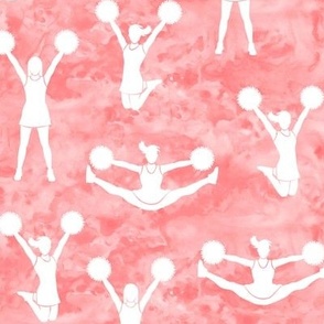Cheerleading - cheer - pink watercolor - LAD21