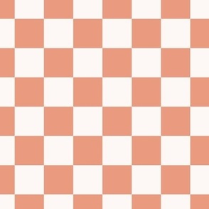 Small, Simple Checks - Coral & Pale Pink