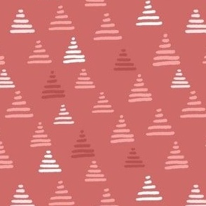 Modern Holiday Trees _christmas pink