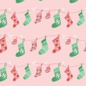 Christmas Socks cozy holiday pink