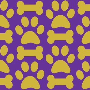 Purple and Gold Pet Fabric