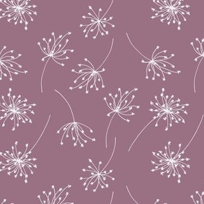 Medium // Wish: Abstract Dandelion Flower - Dusky Orchid Purple