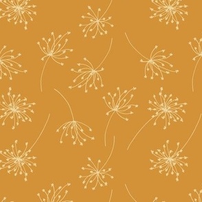 Medium // Wish: Abstract Dandelion Flower - Sunflower Yellow