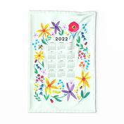 2022 Tea Towel Floral Calendar by Tiffani Evans
