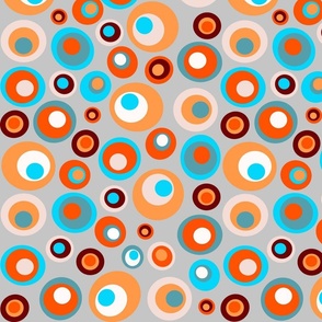 Goggle eyes - aqua and orange