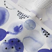 Very peri blue Pantonecoty2022 Pantone color of the year water color dots blue purple Medium scale