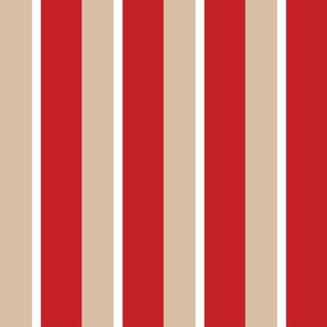 Fat Stripe, Thin Stripe - Peach, Red, White