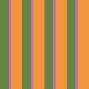 Fat Stripe, Thin Stripe - 70's Summer's Pink, Orange & Green