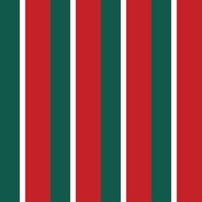 Fat Stripe, Thin Stripe - Christmas Green & Red