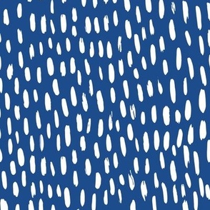 Abstract Droplet Brush - Blue & White
