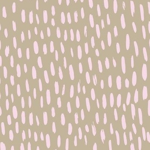 Abstract Droplet Brush - Beige & Pink