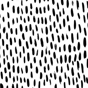 Abstract Droplet Brush - White & Black