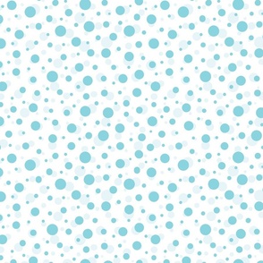 Blue Geometric Polka Dots print