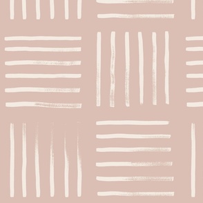 Four Parts Stripes beige on rose quartz