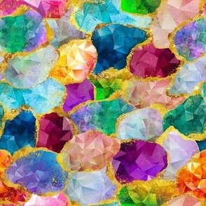 Smaller Scale Colorful Crystal Glass Jewels