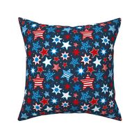 Medium Scale Patriotic Red White and Blue Stars USA July 4 Memorial Day