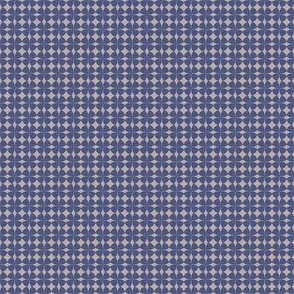 354 - Stylised textured four leaf clover/modern floral in grey, navy blue and cobalt blue - 100 Patterns Project: small scale for home decor, bag linings, apparel, lampshades, pillows and more