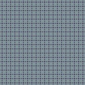 354 $ - Stylised textured four leaf clover/modern floral in grey, navy blue and olive green - 100 Patterns Project: small scale for home decor, bag linings, apparel, lampshades, pillows and more