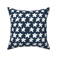 Bigger Scale White Stars on Navy Blue Patriotic USA Fourth of July