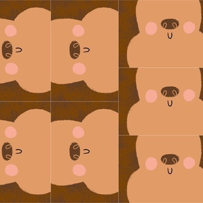 Monkey Animal Face Mask Fabric Kids