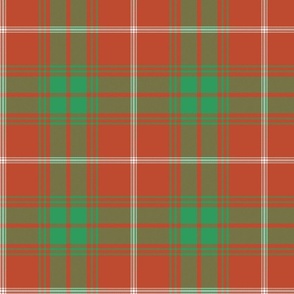 Rothesay red single tartan, 8" faded ancient