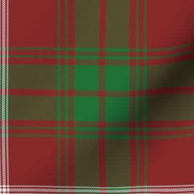 Rothesay red single tartan, 8" muted