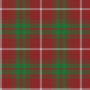 Rothesay red single tartan, 8" muted